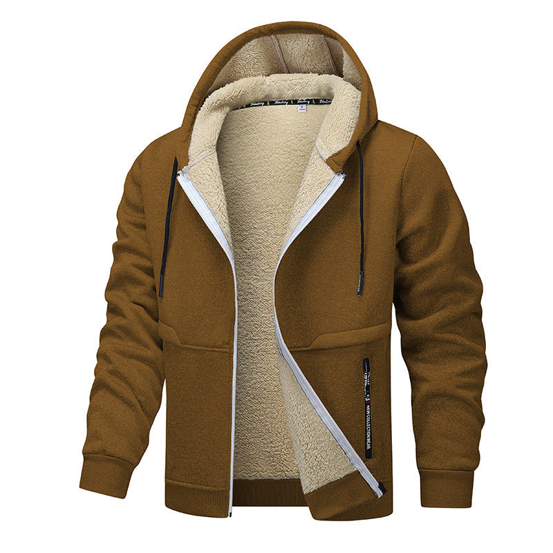 Men's Heavyweight Sherpa-Lined Hooded Jacket
