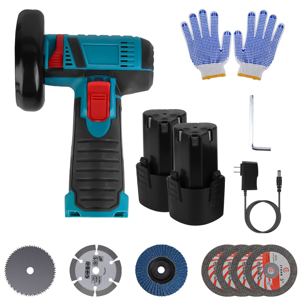 12V Cordless Mini Angle Grinder Kit with 2 Batteries