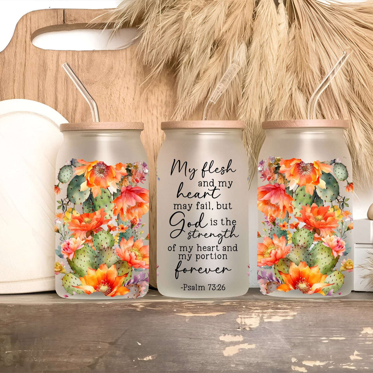 Floral Bible Verse Drinkware — Cup, Mug & Tumbler
