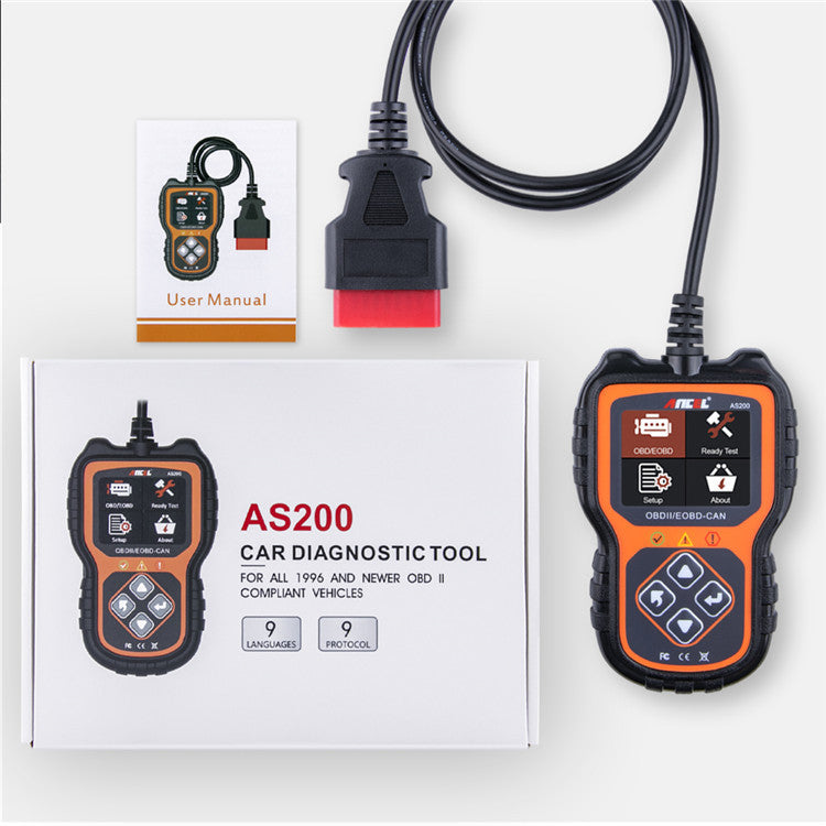 ANCEL AS200 Multilingual OBD2 Scanner