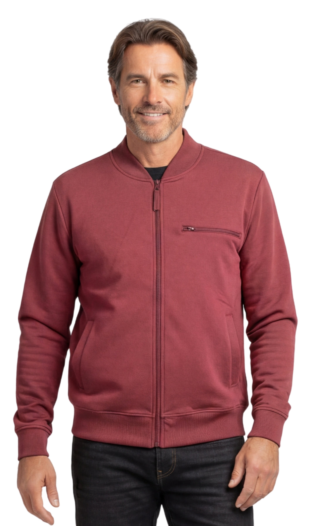 Men's Lightweight Baseball Fleece Jacket