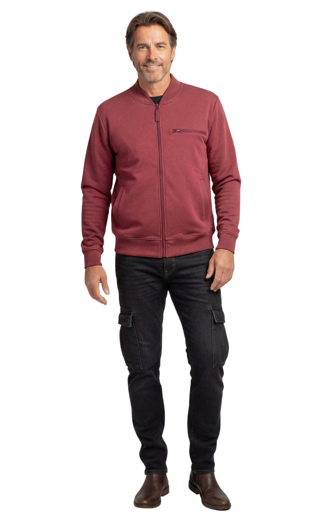 Men's Lightweight Baseball Fleece Jacket