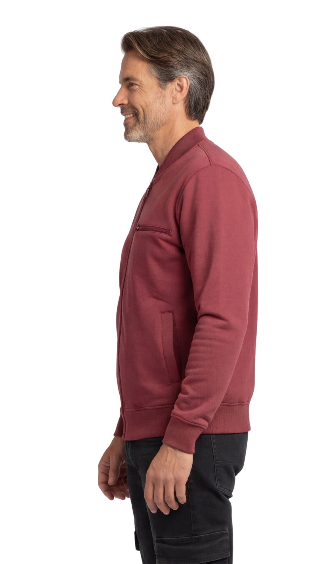 Men's Lightweight Baseball Fleece Jacket
