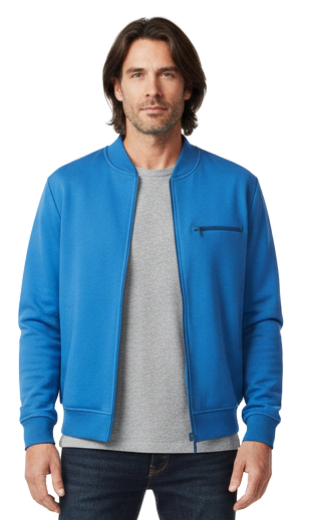 Men's Lightweight Baseball Fleece Jacket