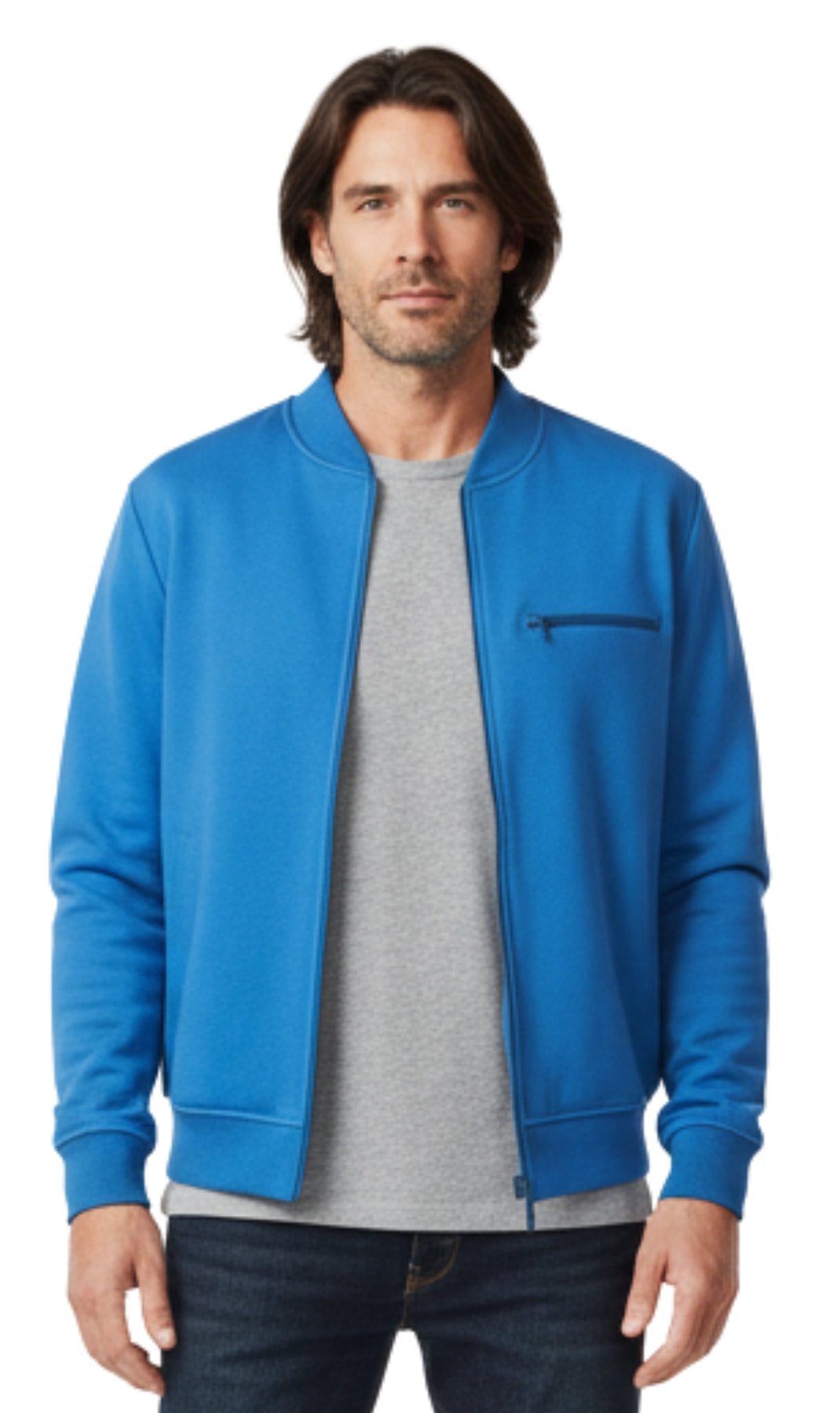 Men's Lightweight Baseball Fleece Jacket