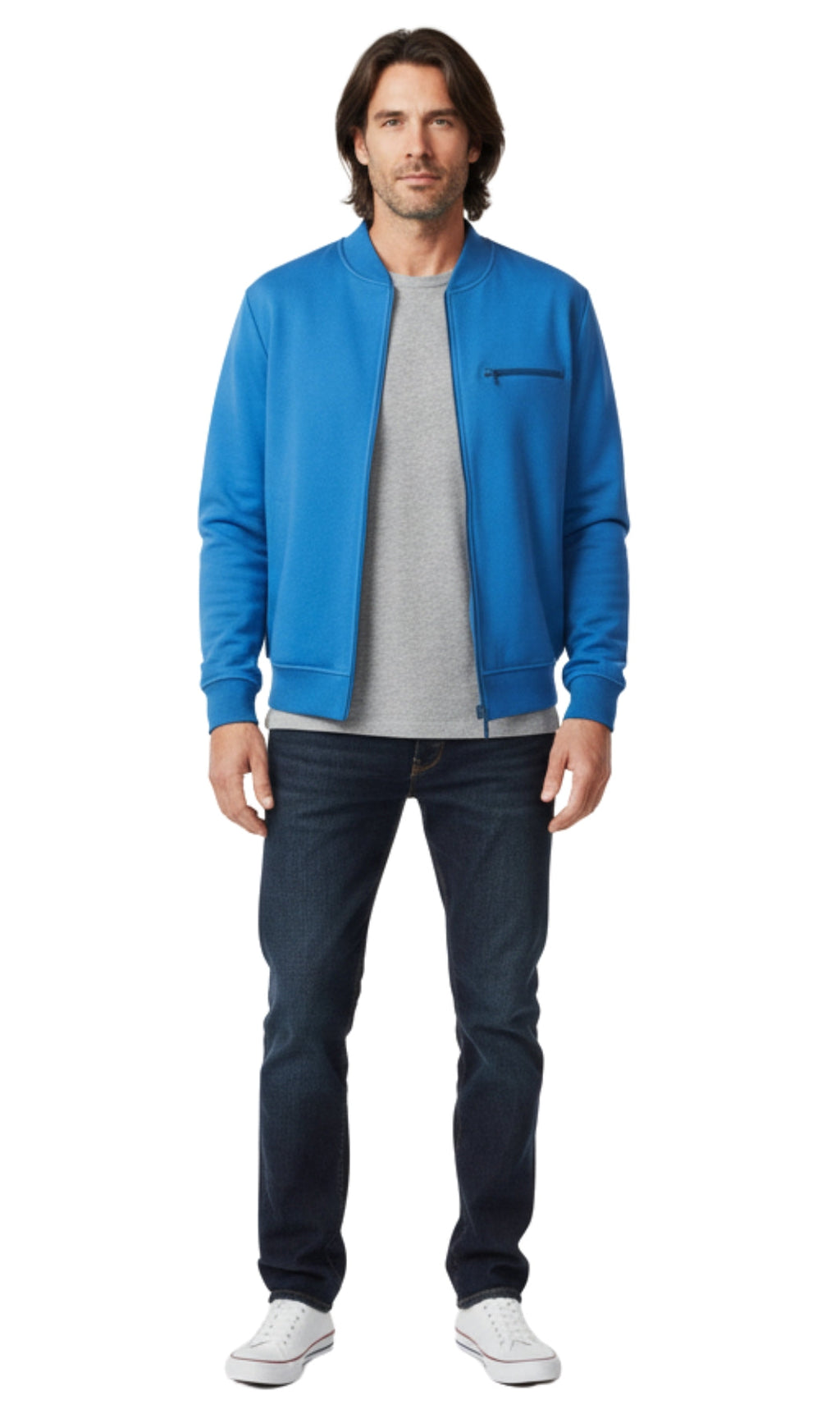 Men's Lightweight Baseball Fleece Jacket