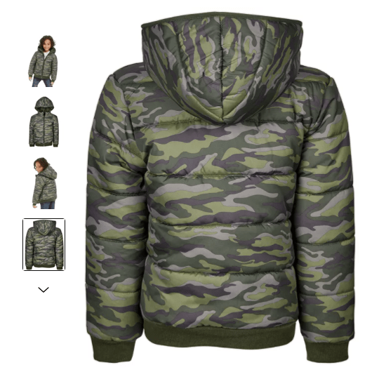 Epic Threads Boys' Reversible Water-Resistant Puffer Jacket