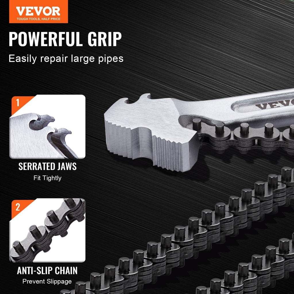 VEVOR 48-Inch Heavy-Duty Chain Pipe Wrench