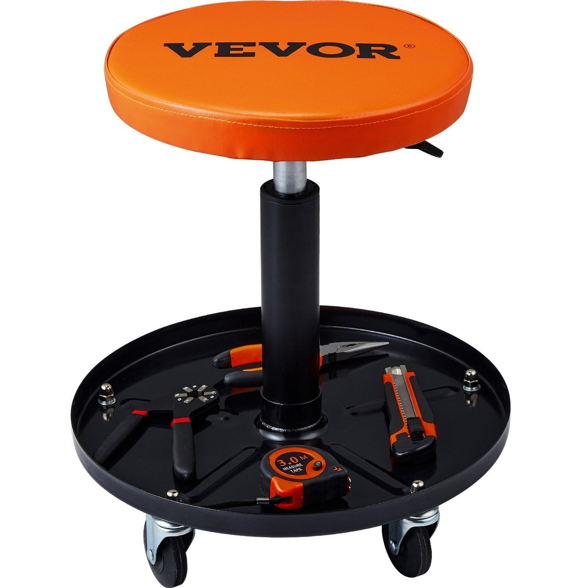 VEVOR Rolling Mechanic Stool with Tool Tray