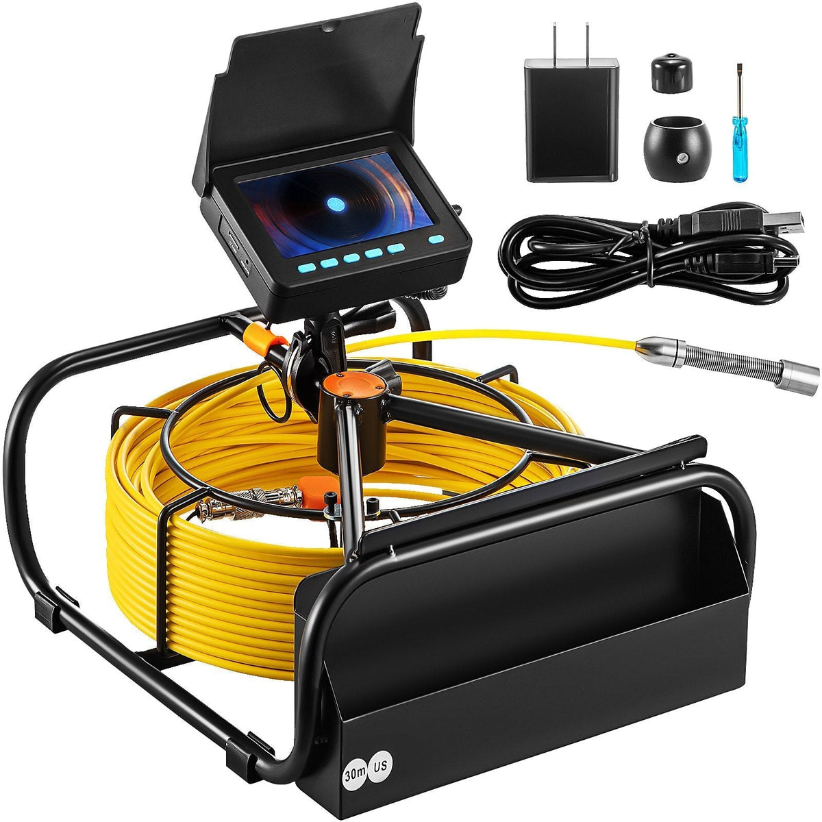 VEVOR 98-ft Sewer Inspection Camera with DVR