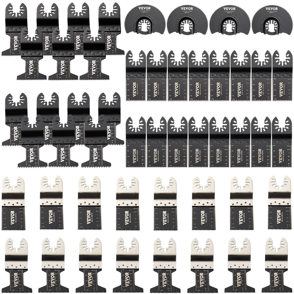VEVOR 50-Piece Oscillating Multi-Tool Blade Set
