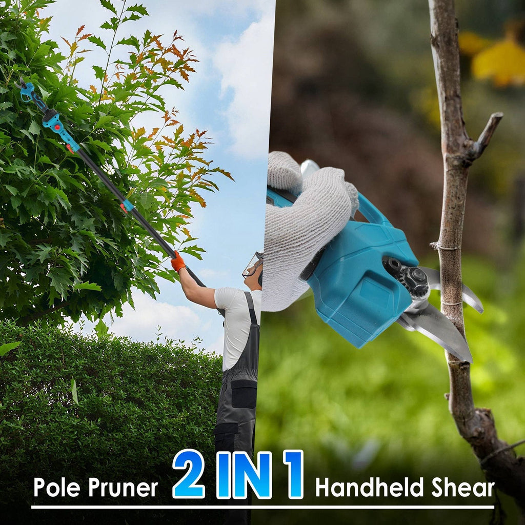 21V Cordless Pruning Shears with Extension Pole
