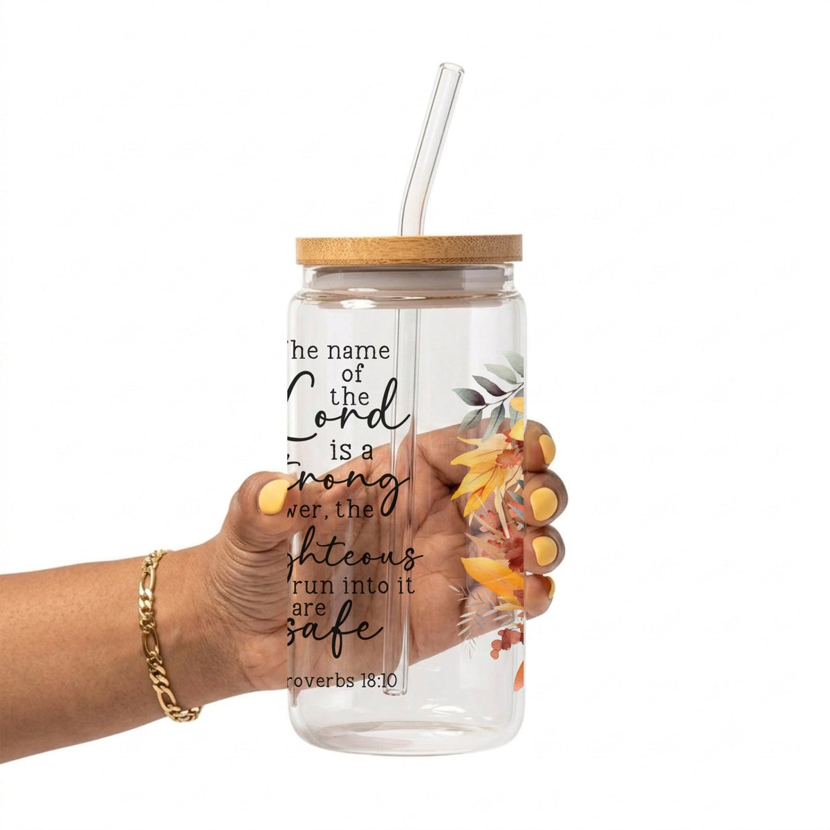 Floral Bible Verse Drinkware — Cup, Mug & Tumbler