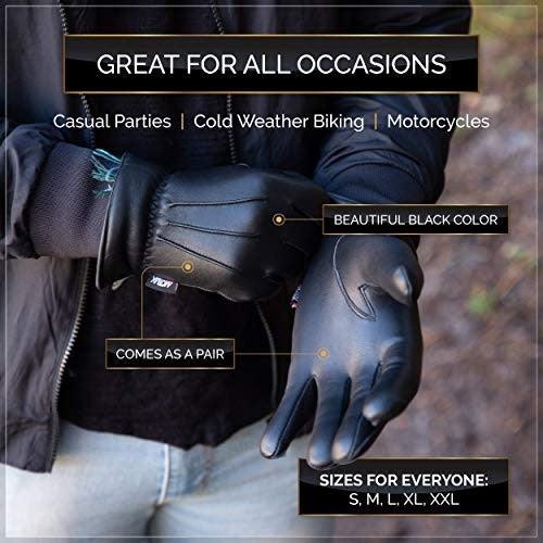 Men's Genuine Leather Thermal Work Gloves