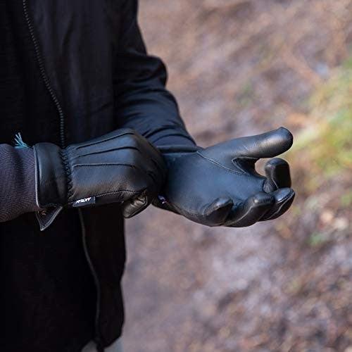 Men's Genuine Leather Thermal Work Gloves