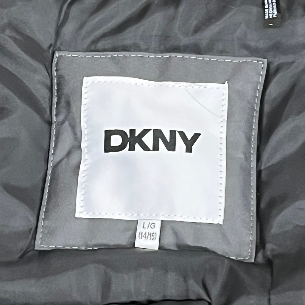 DKNY Boys' Puffer Parka - Charcoal, Size 14/16