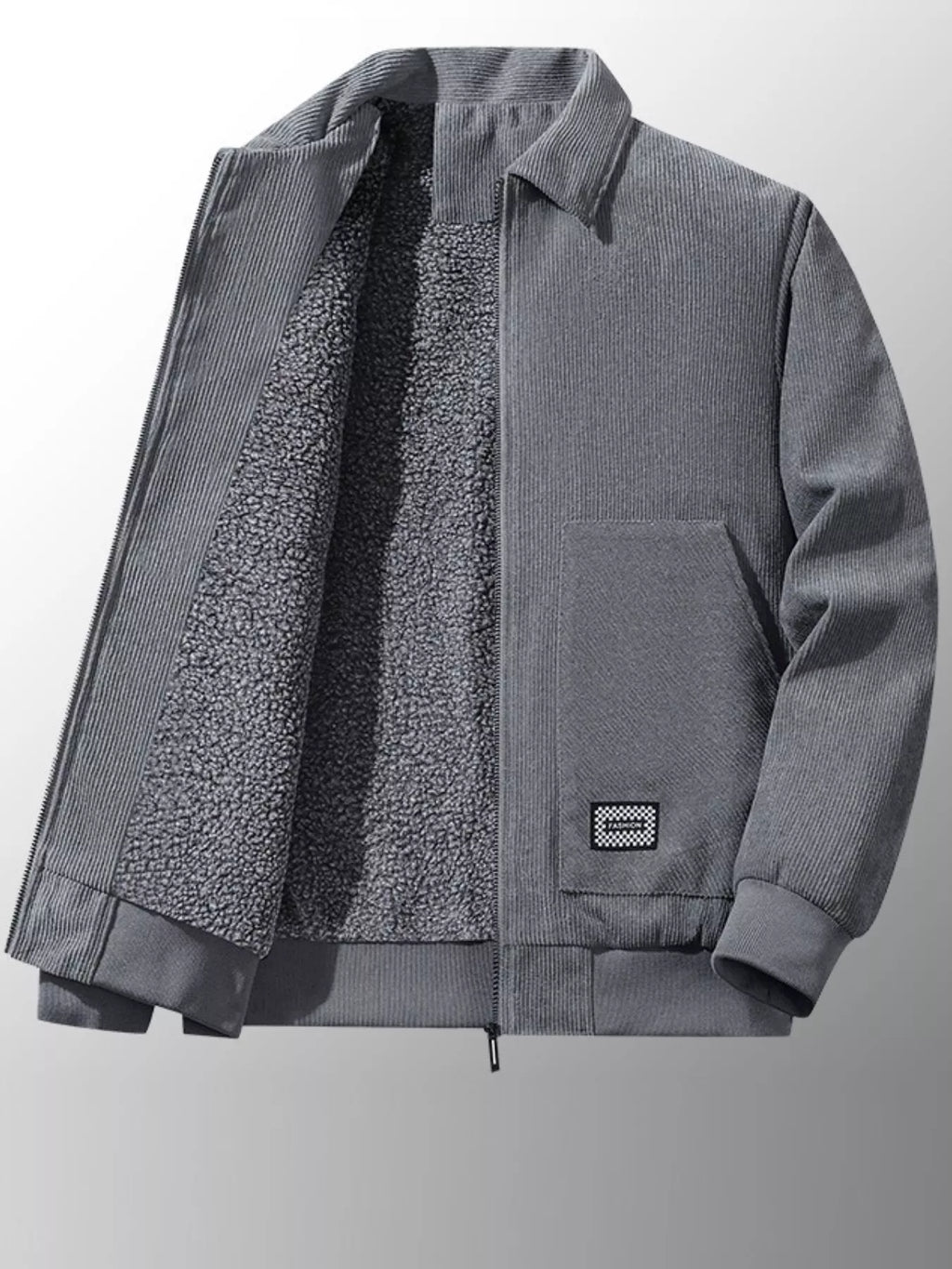 Men's Corduroy Sherpa-Lined Winter Jacket