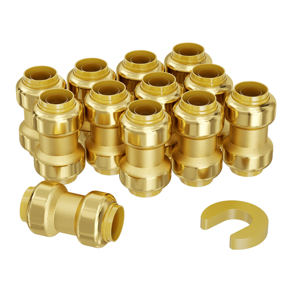 VEVOR 1/2-in. Push-Fit Pipe Fittings — 12-Piece Set
