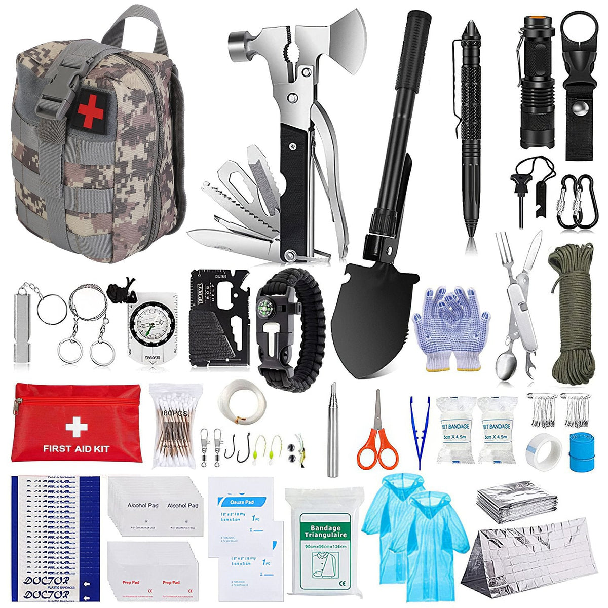 125-Piece Emergency Survival & First Aid Kit