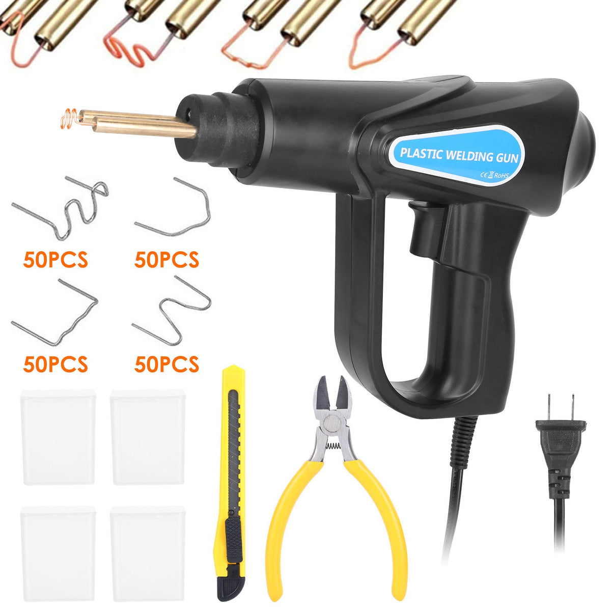 70W Plastic Welder Repair Kit with 200 Staples