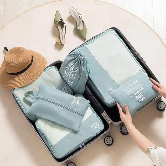 6-Piece Packing Cube Set with Shoe Bag