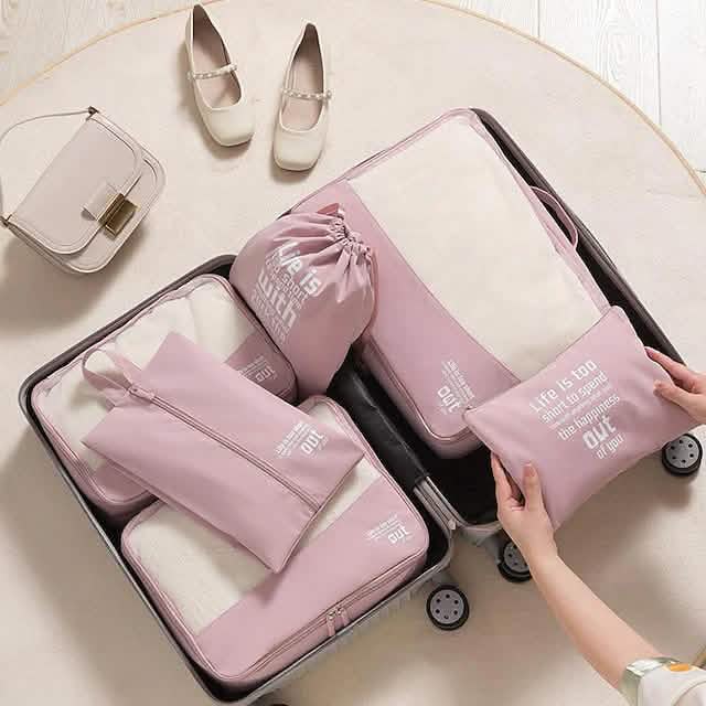 6-Piece Packing Cube Set with Shoe Bag