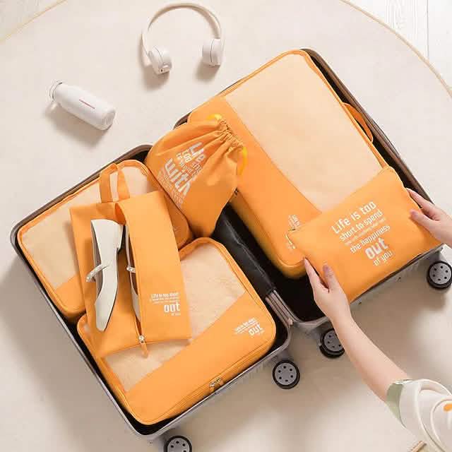6-Piece Packing Cube Set with Shoe Bag