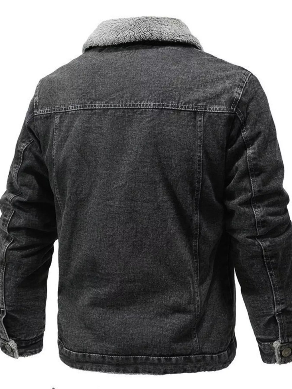 Men's Sherpa-Lined Denim Jacket