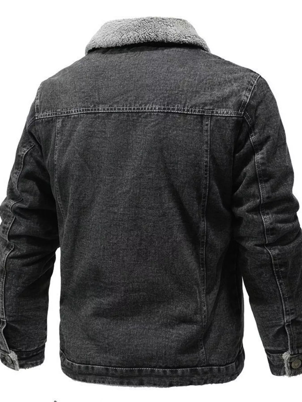 Men's Sherpa-Lined Denim Jacket