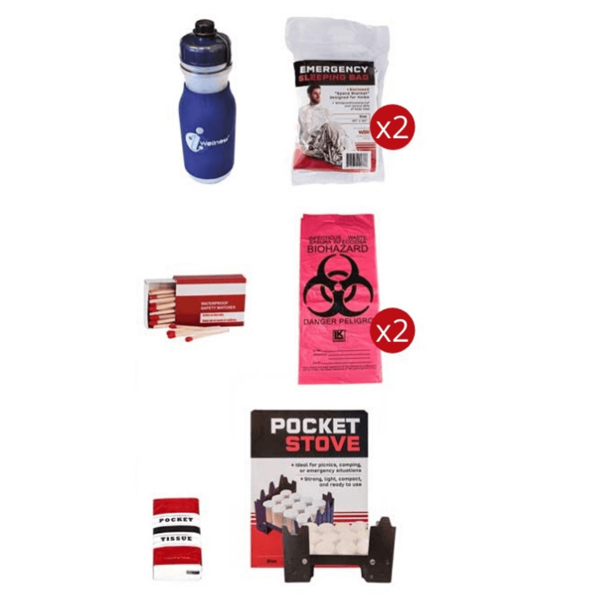 WSK 3-Day Food Storage Emergency Survival Kit with Rolling Bag