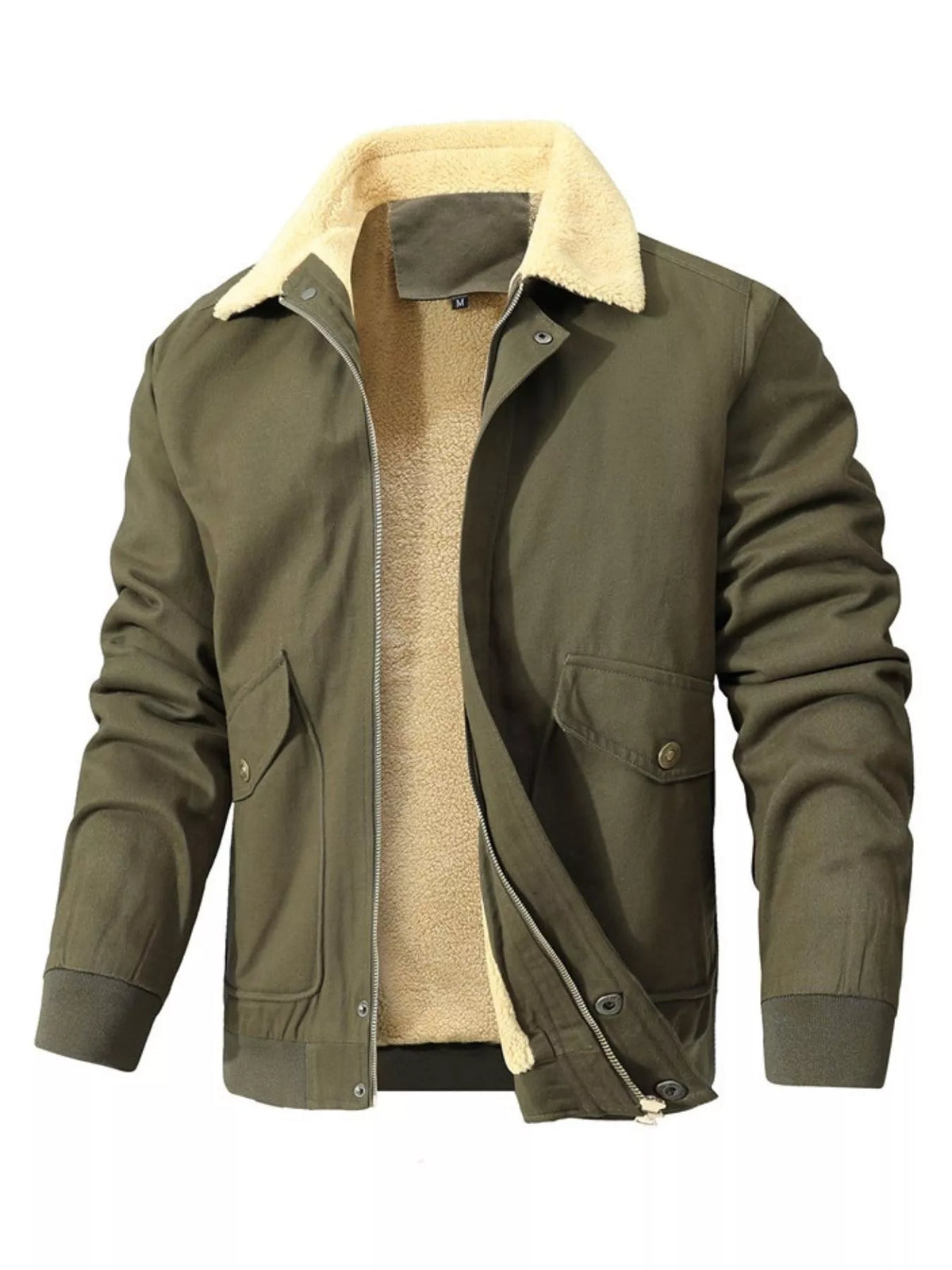 Men's Warm Sherpa-Lined Jacket