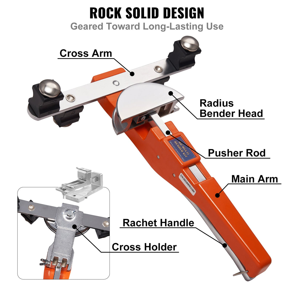 VEVOR Ratcheting Tube Bender & Cutter 1/4–7/8 in.