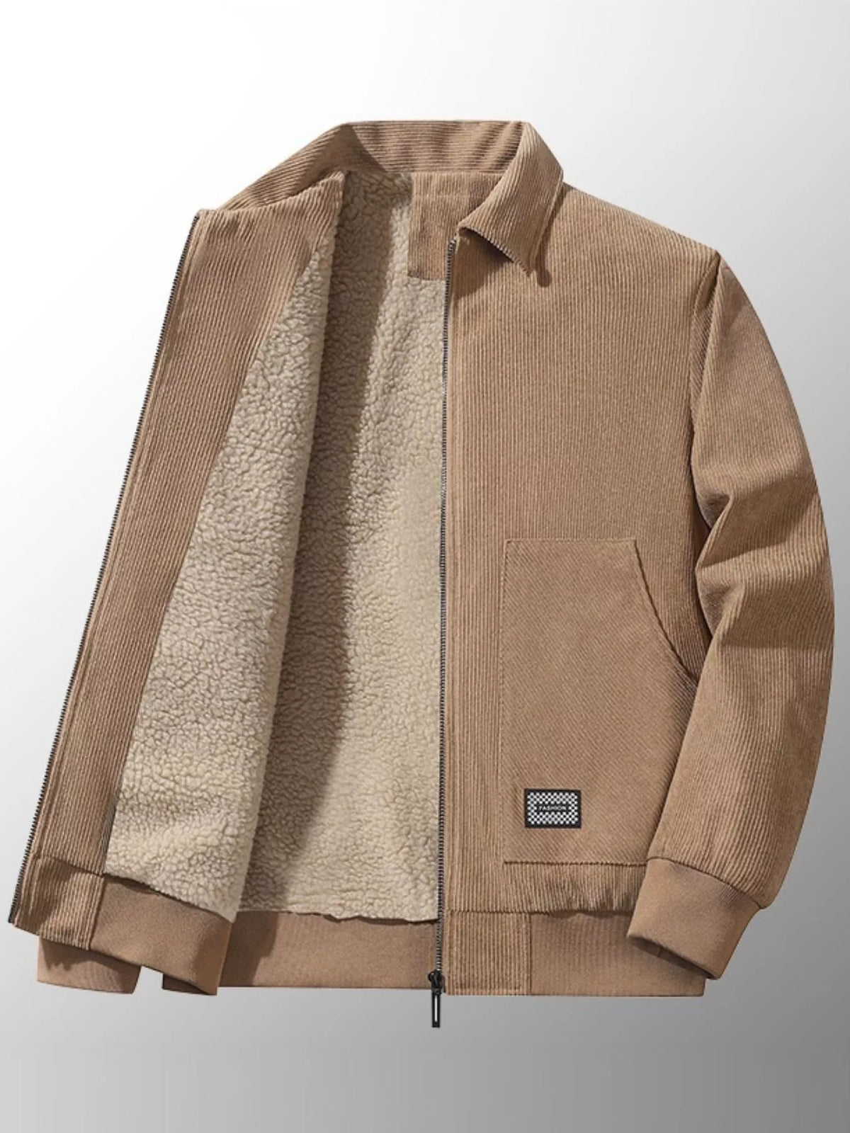 Men's Corduroy Sherpa-Lined Winter Jacket