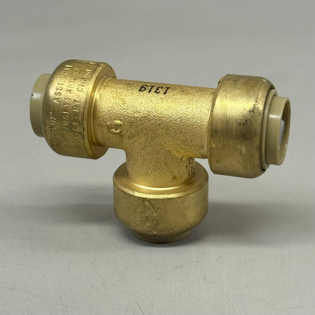 Jones Stephens 1/2-Inch Brass Push-Fit Tee — C77440LF
