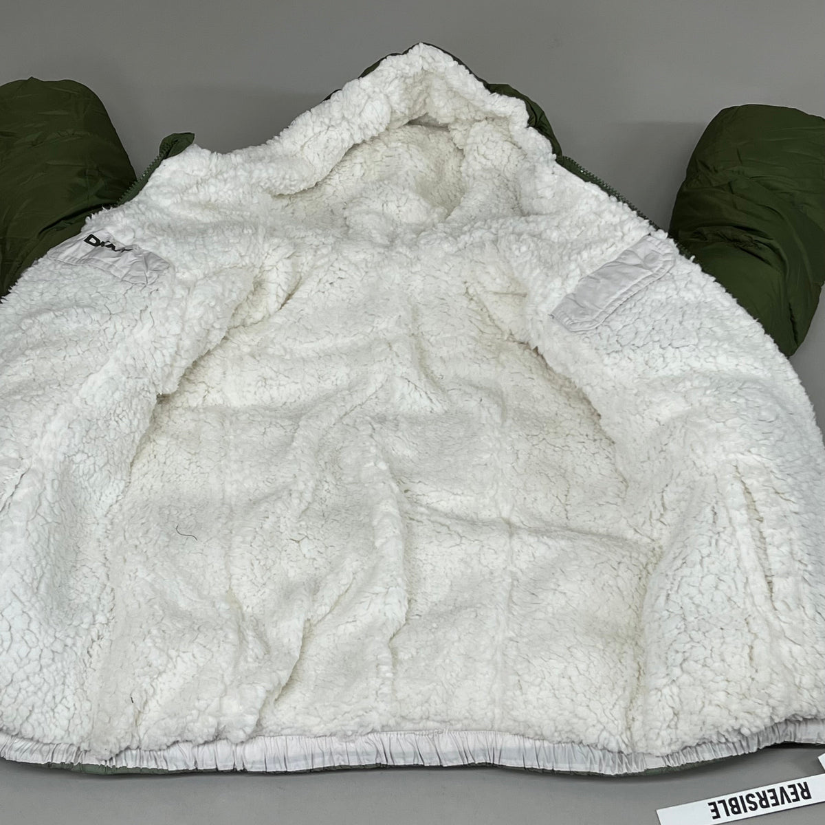 DKNY Boys' Puffer Parka - Olive, Size 14/16