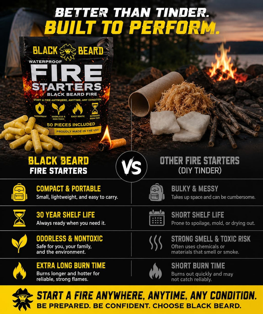 Black Beard Fire Starter Plugs