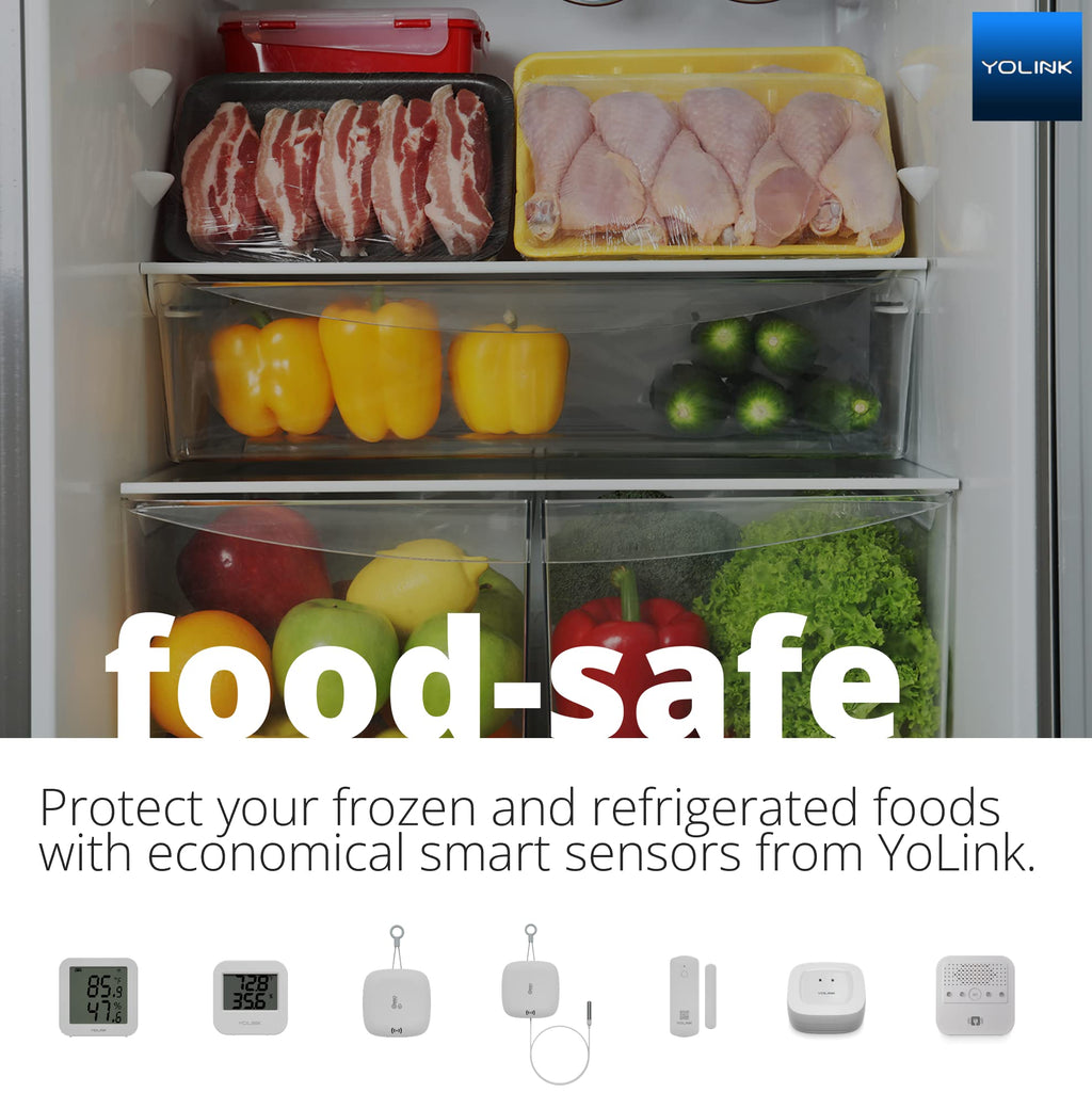 YoLink Smart Wireless Temperature Humidity Sensor, Freezer Fridge