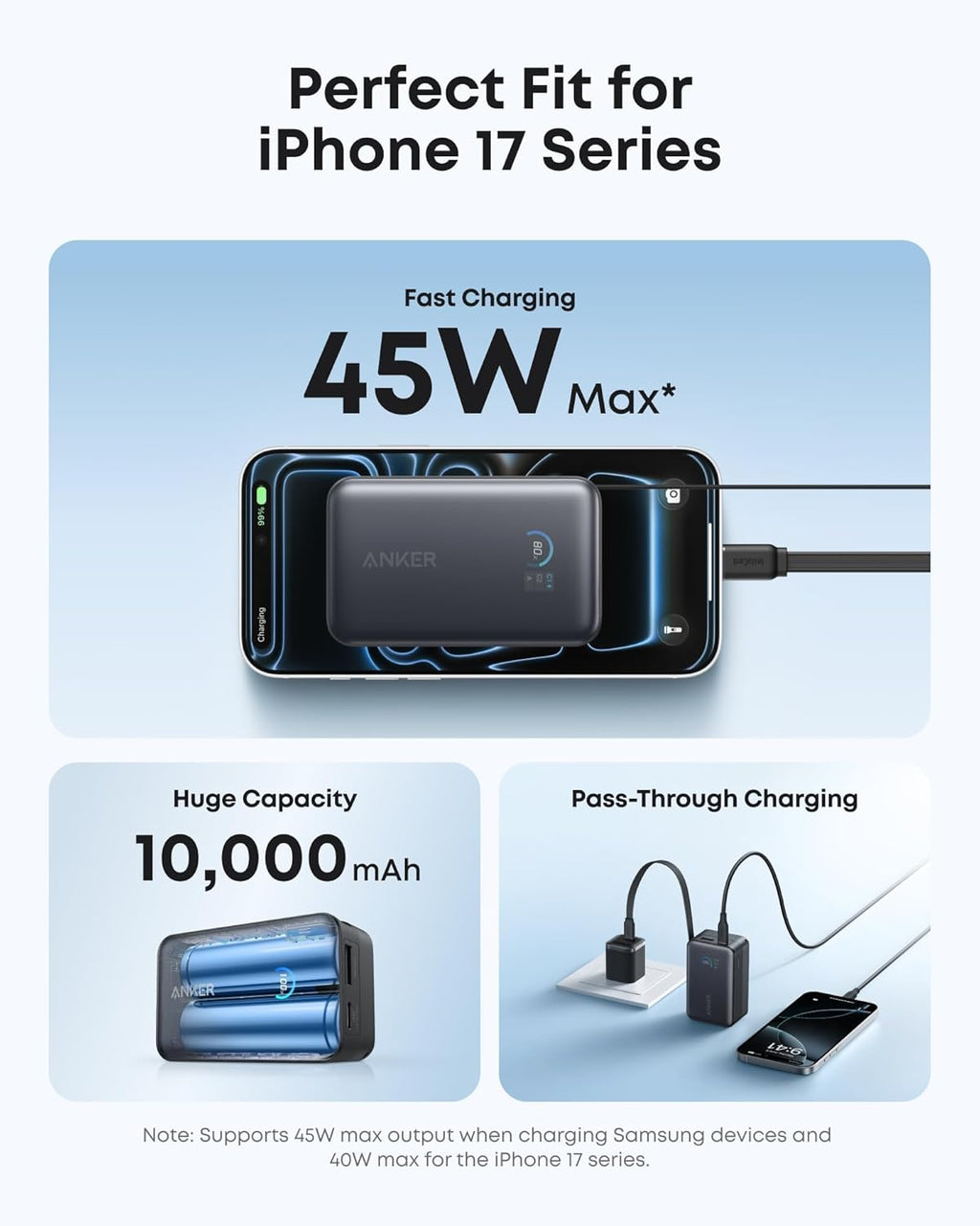 Anker Nano 10K 45W Power Bank with Retractable USB-C Cable