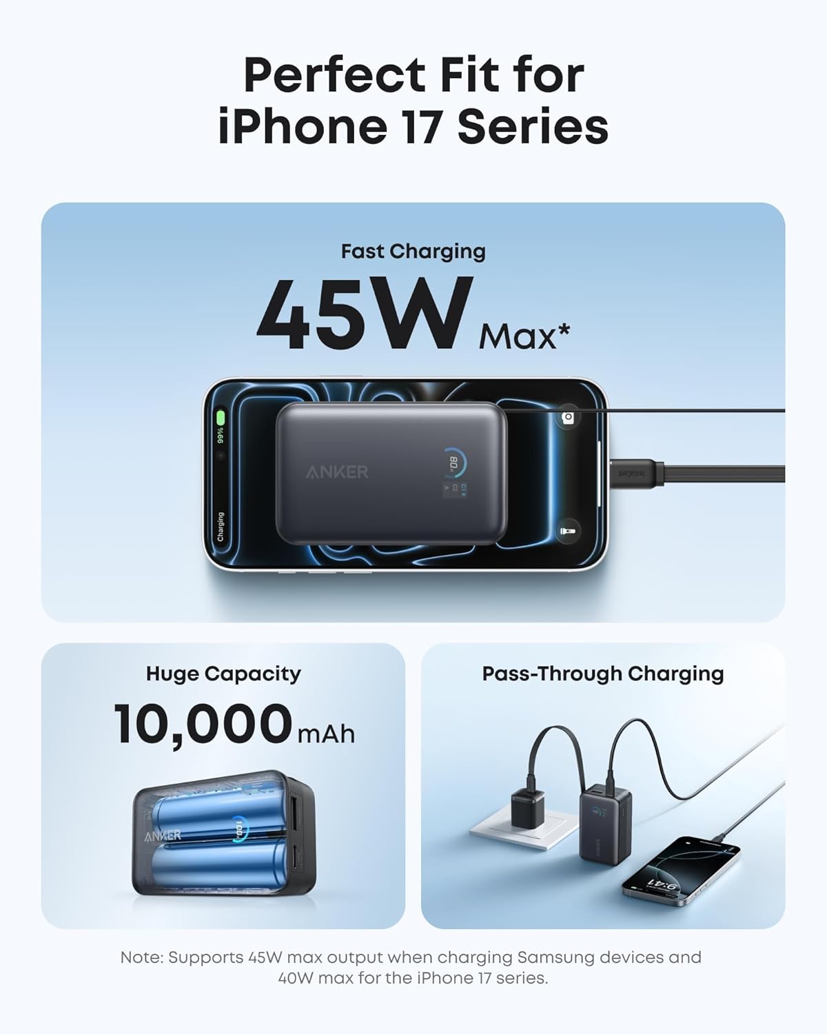 Anker Nano 10K 45W Power Bank with Retractable USB-C Cable
