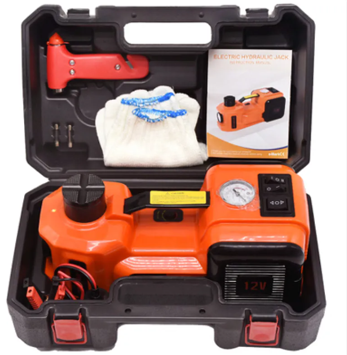 3-in-1 Electric Hydraulic Car Jack & Roadside Emergency Kit