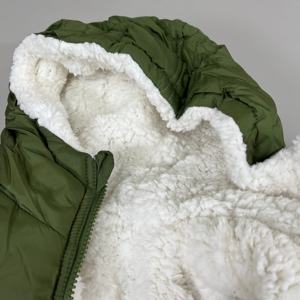 DKNY Boys' Puffer Parka - Olive, Size 14/16