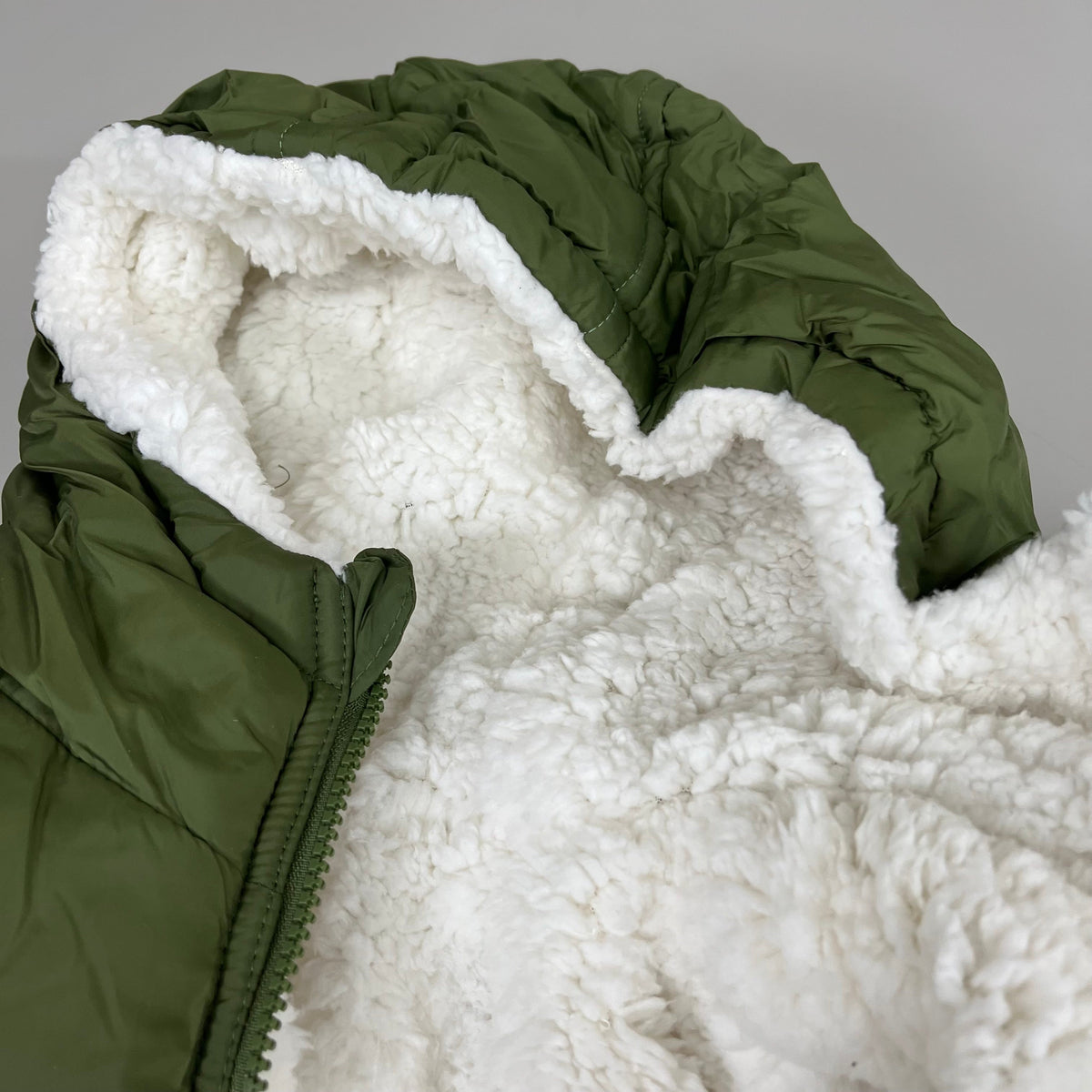 DKNY Boys' Puffer Parka - Olive, Size 14/16