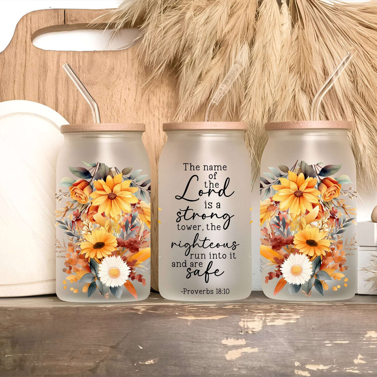 Floral Bible Verse Drinkware — Cup, Mug & Tumbler