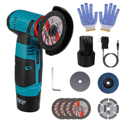 12V Cordless Mini Angle Grinder Kit with 2 Batteries