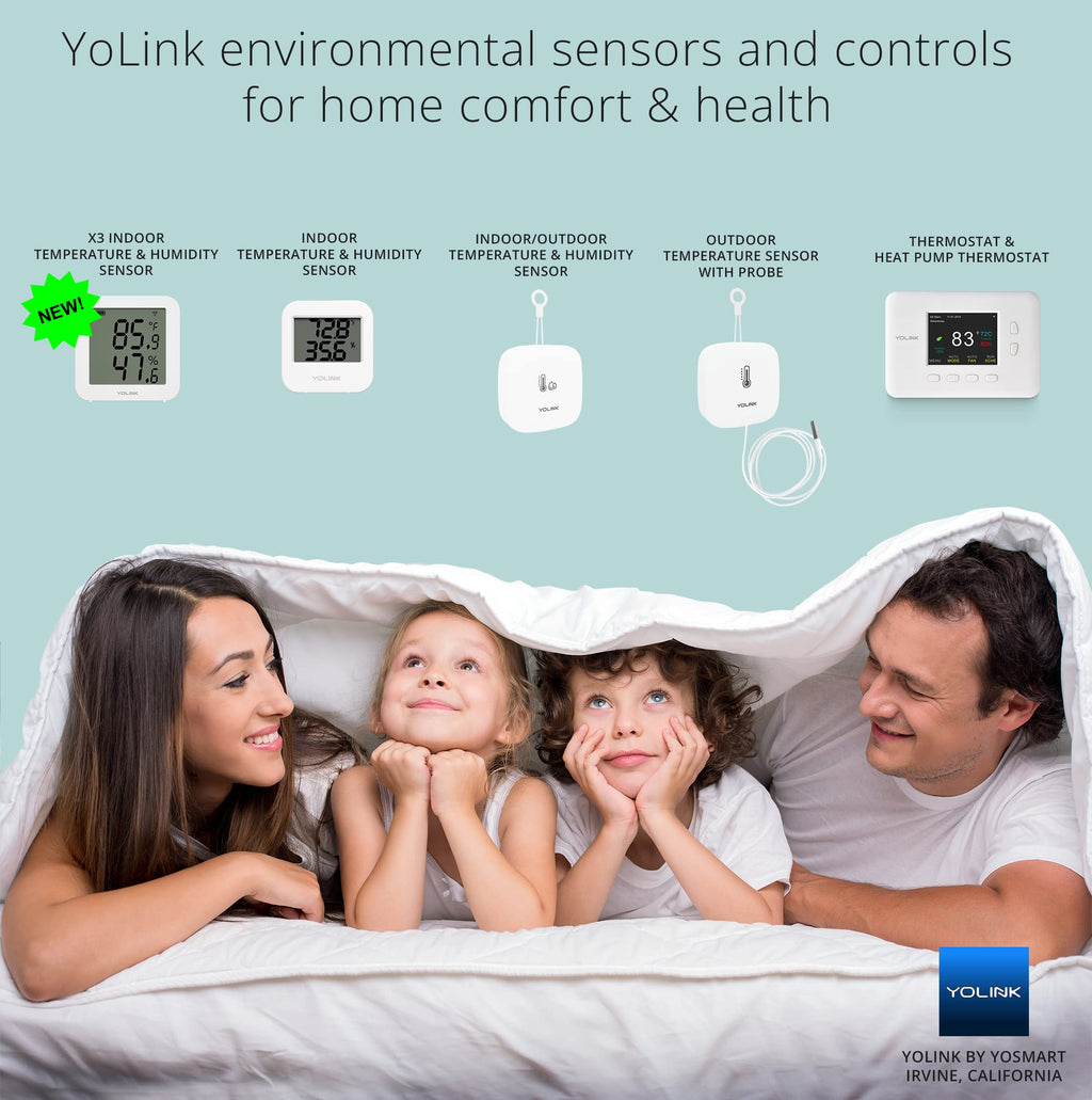 YoLink Smart Wireless Temperature Humidity Sensor, Freezer Fridge