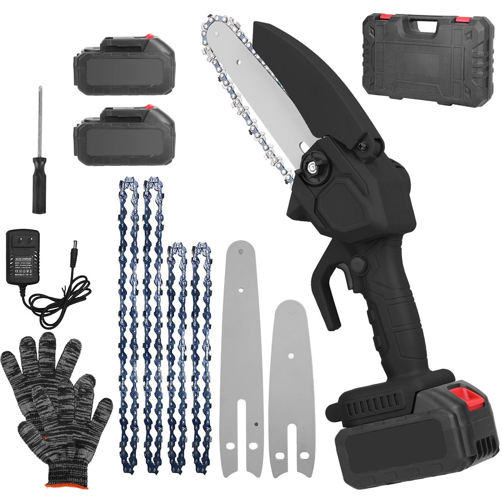 Cordless Mini Chainsaw Kit with 4 & 6 in. Chains