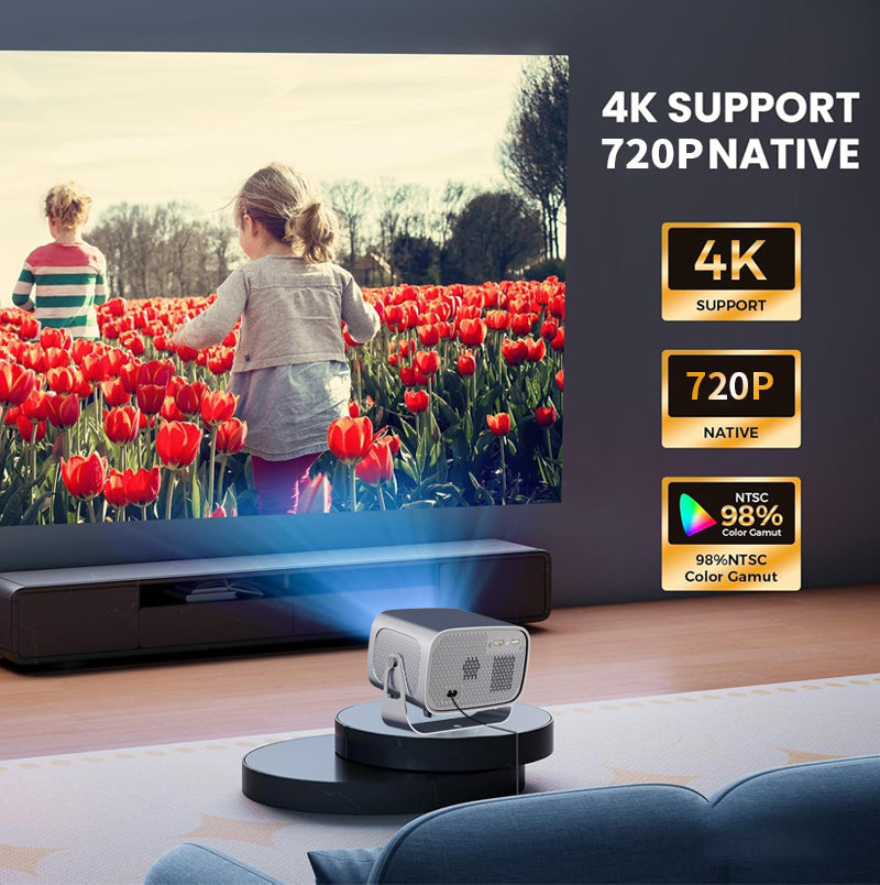 A10 Smart Projector – Native 720p, Android 14
