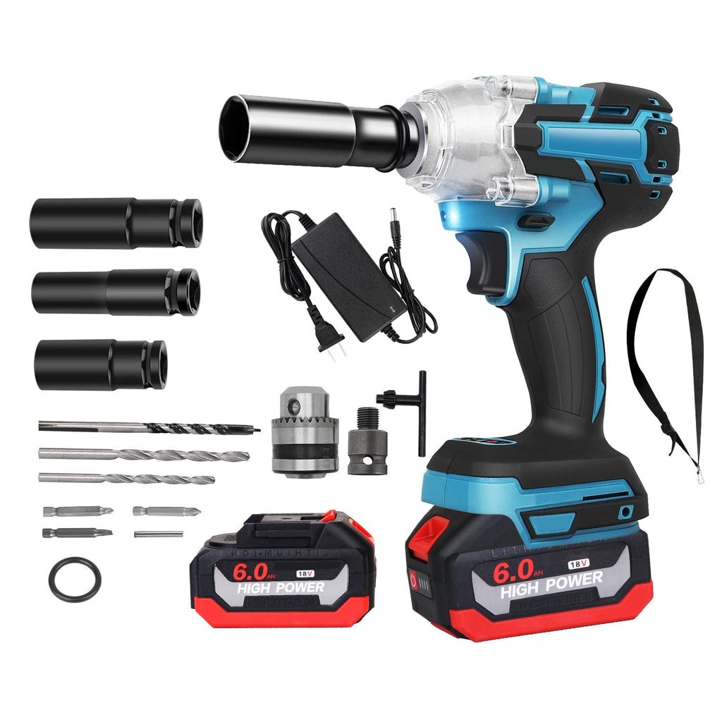 3-in-1 Cordless Impact Wrench, Drill & Screwdriver Kit