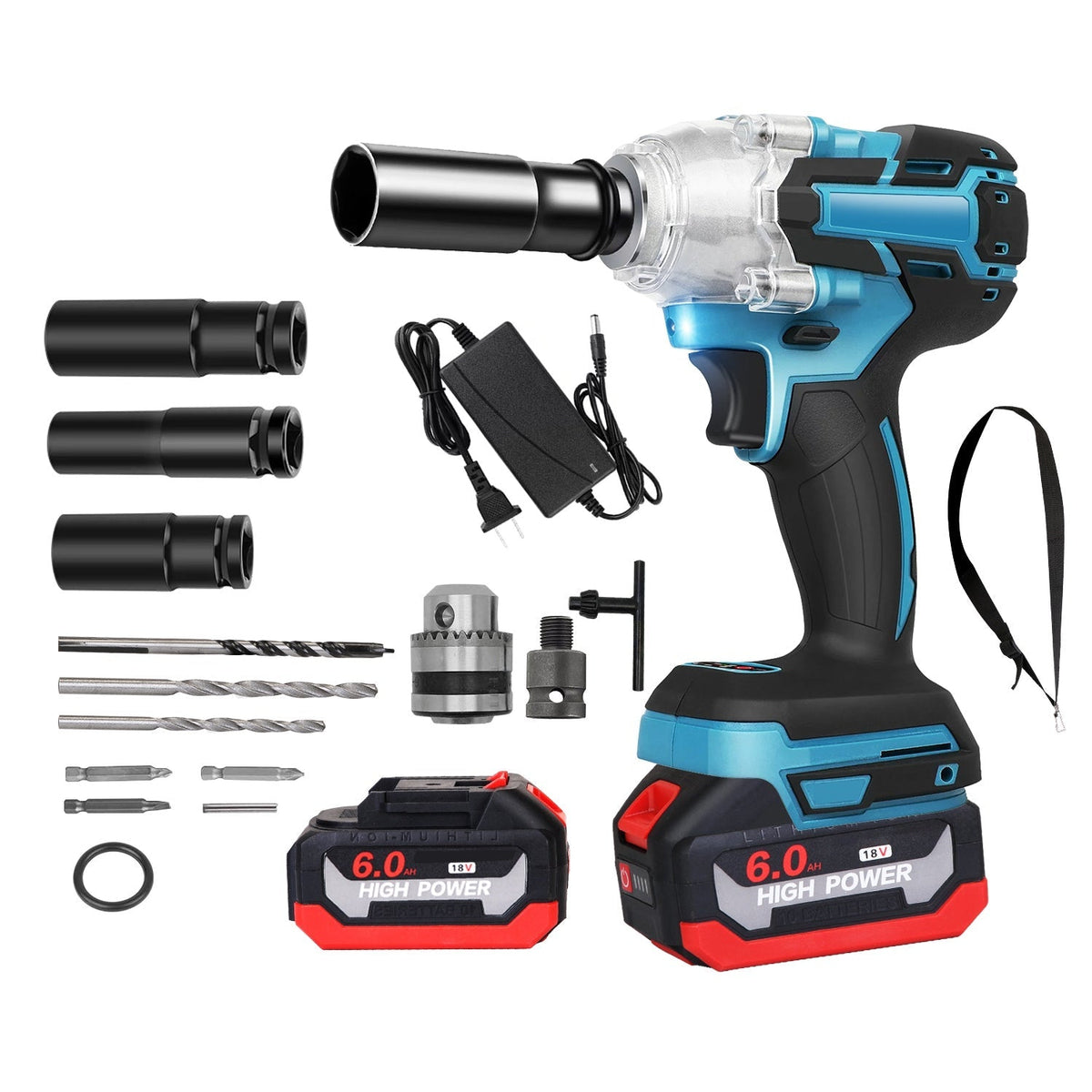 3-in-1 Cordless Impact Wrench, Drill & Screwdriver Kit