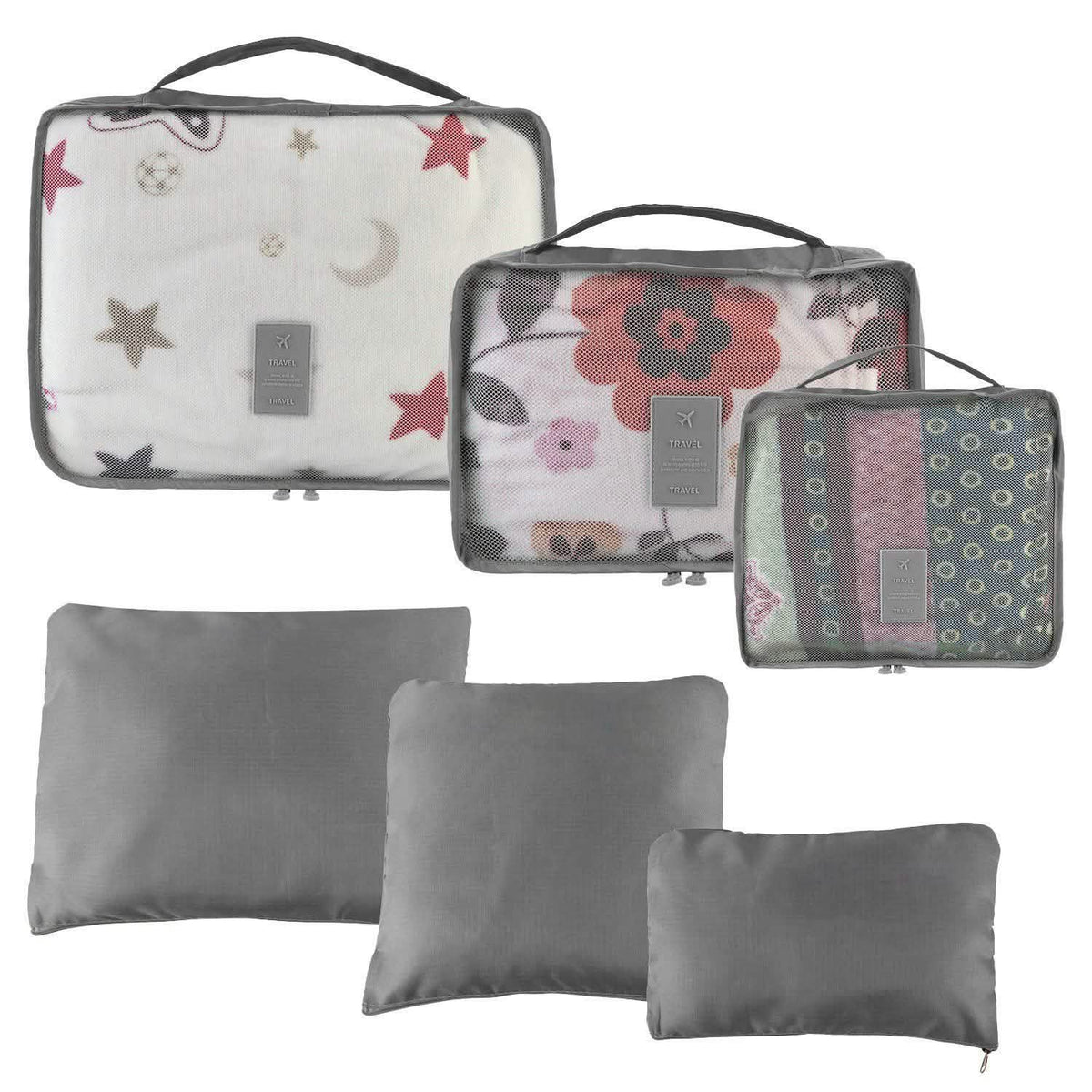 9-Piece Water-Resistant Travel Storage Bag Set